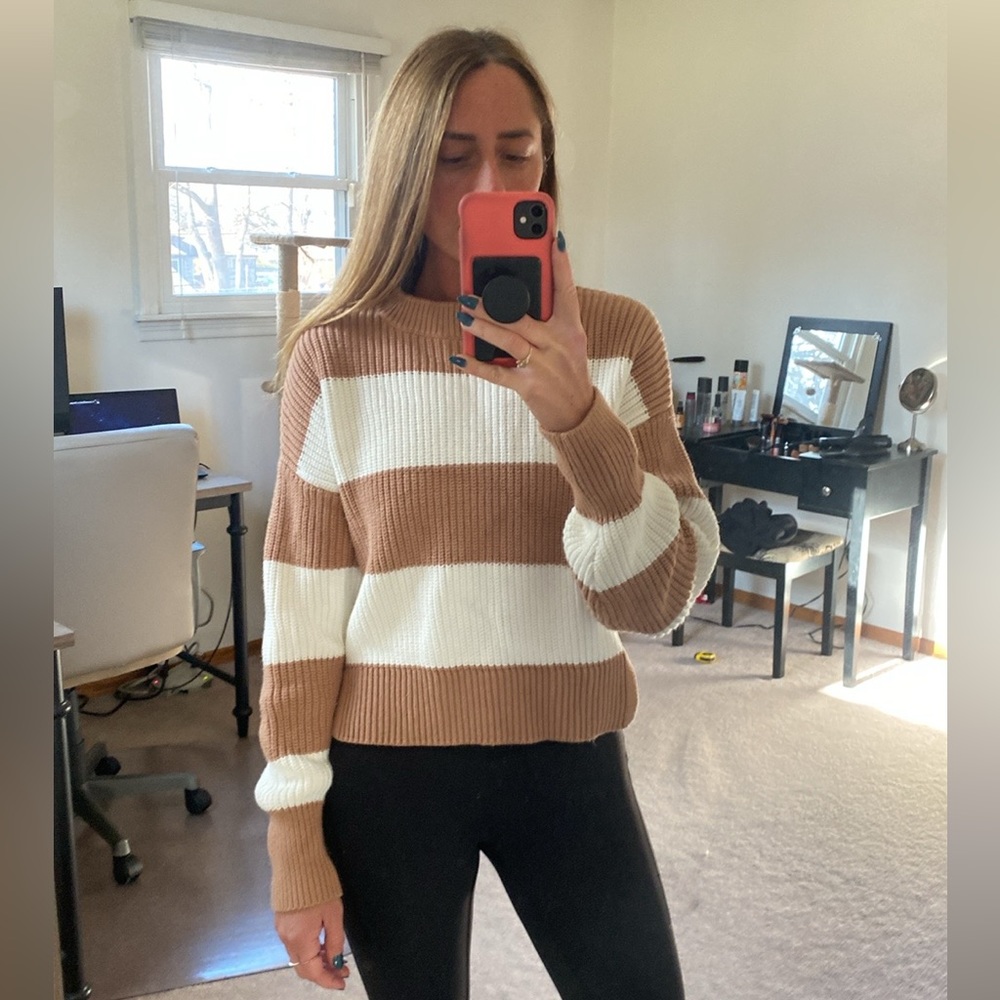 Abercrombie & Fitch Stripe Crew Neck Sweater